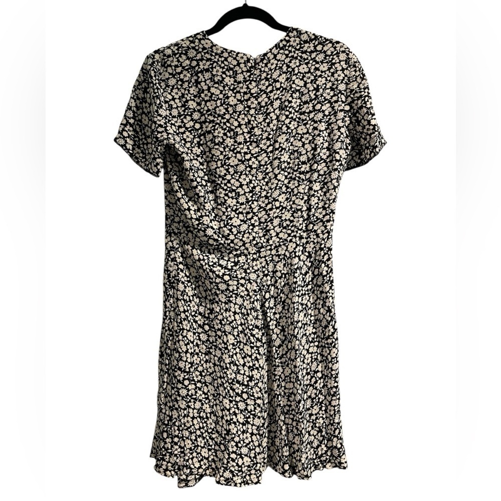 Polo Ralph Lauren Black and White Floral Short Sleeve Mini Dress Size 4 - Picture 2 of 4